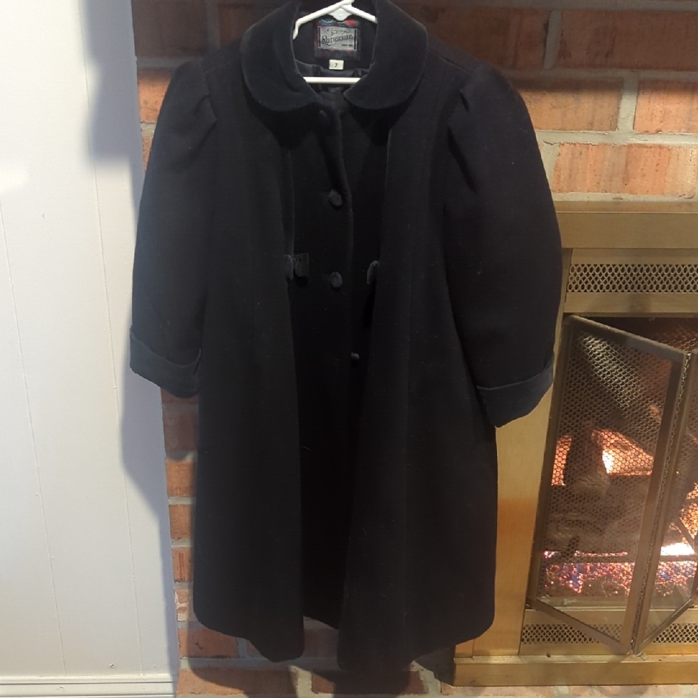 Pendleton Girls Navy Coat With Beret